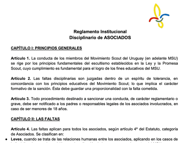Reglamento Disciplinario de Asociados